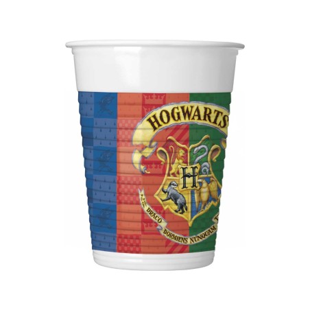 Bicchiere di Plastica 200ml di Harry Potter "Hogwarts Houses" 8pz Harry Potter