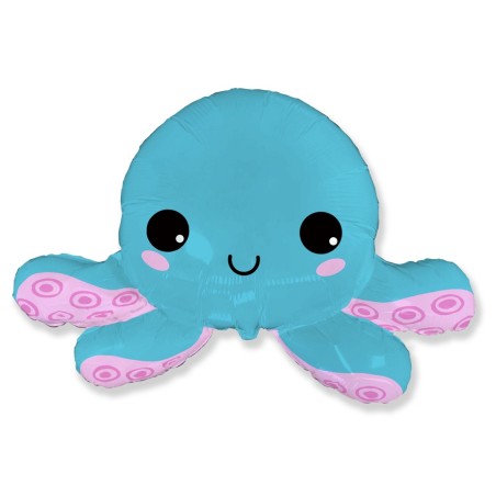 Palloncino in Foil 31" Super Shape Polpo "Octopus" Pesci e Mare