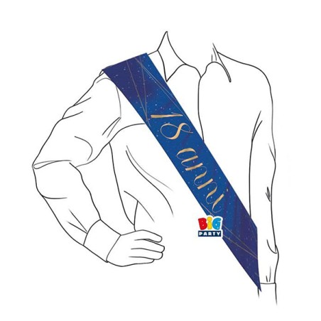Fascia Premio Blu e Oro "18 Anni" 168cm Fascia Premio