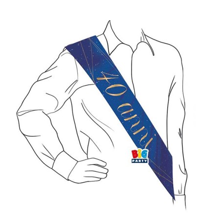 Fascia Premio Blu e Oro "40 Anni" 168cm Fascia Premio