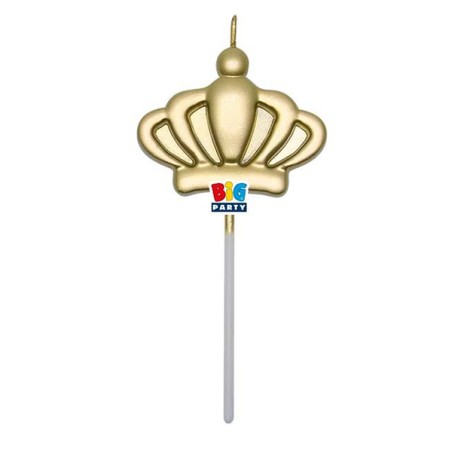 Candelina Picks Corona Oro Metallizzato Candeline Sagomate Fantasia