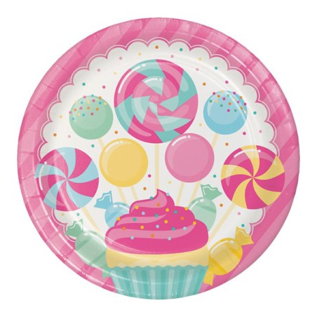 Piatto di Carta 23cm con Caramelle "Candy Bouquet" 8pz Caramelle "Candy Bouquet"