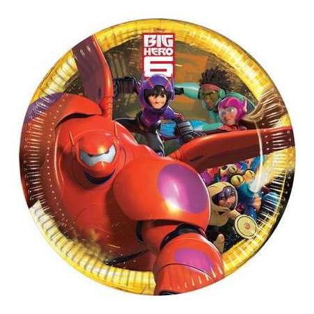 Piatto di Carta 23cm con "Big Hero 6" 8pz Big Hero