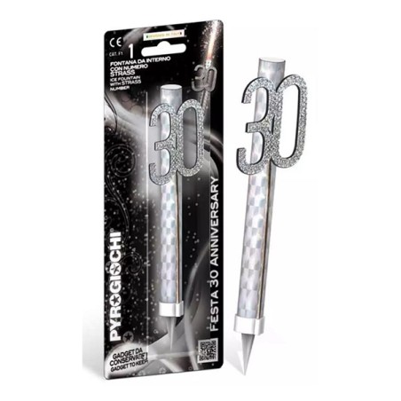 Fontana FESTA N°30 Anniversary Strass Accessori e Palloncini 30° Compleanno