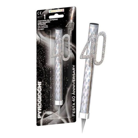 Fontana FESTA N°40 Anniversary Strass Accessori e Palloncini 40° Compleanno