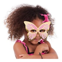 Maschera di Carta Sagomata Farfalla "Butterfly Shimmer" 8pz Festa Tema Farfalla