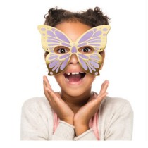 Maschera di Carta Sagomata Farfalla "Butterfly Shimmer" 8pz Festa Tema Farfalla