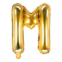 Palloncino in Foil 14" Lettera "M" Oro Lettere Medie Oro 14"/35cm Partydeco