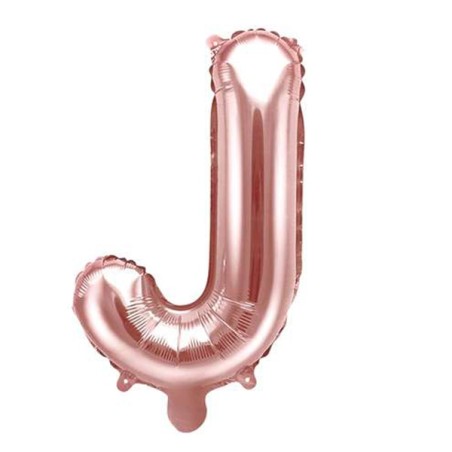 Palloncino in Foil 14" Lettera "J" Rose Gold Lettere Medie Rose Gold 14"/35cm Partydeco