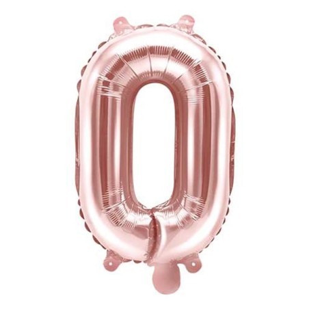Palloncino in Foil 14" Lettera "O" Rose Gold Lettere Medie Rose Gold 14"/35cm Partydeco