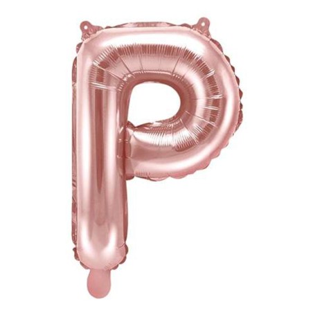 Palloncino in Foil 14" Lettera "P" Rose Gold Lettere Medie Rose Gold 14"/35cm Partydeco