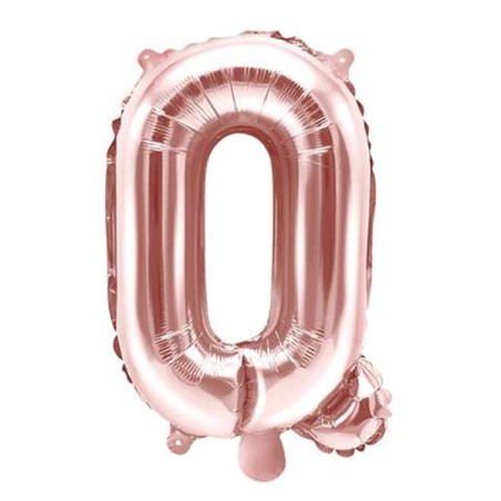 Palloncino in Foil 14" Lettera "Q" Rose Gold Lettere Medie Rose Gold 14"/35cm Partydeco