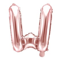Palloncino in Foil 14" Lettera "W" Rose Gold Lettere Medie Rose Gold 14"/35cm Partydeco
