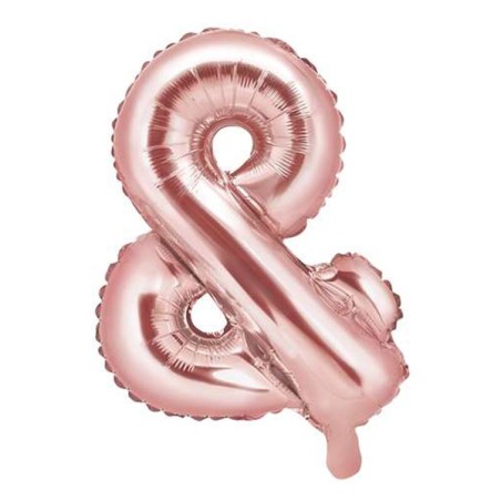 Palloncino in Foil 14" Lettera "&" Rose Gold Lettere Medie Rose Gold 14"/35cm Partydeco
