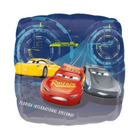Palloncino in Foil 18" Quadrato Cars 3 "Lightning" Cars