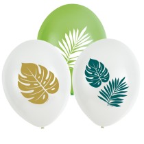 Palloncino in Lattice 11" Foglie Tropicali "Key West" 6pz Foglie Tropicali "Leaf"