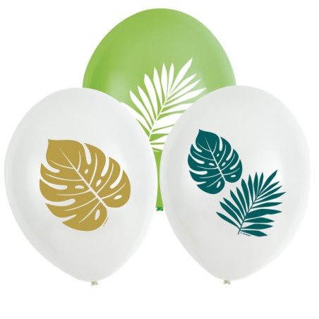 Palloncino in Lattice 11" Foglie Tropicali "Key West" 6pz Foglie Tropicali "Leaf"