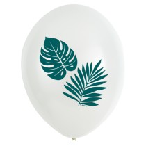 Palloncino in Lattice 11" Foglie Tropicali "Key West" 6pz Foglie Tropicali "Leaf"
