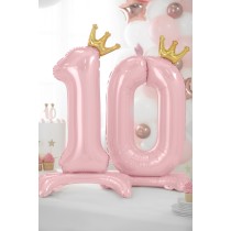 Palloncino in Foil 41" Standups Numero 1 Rosa con Corona Numeri Standups Rosa 41"/103cm