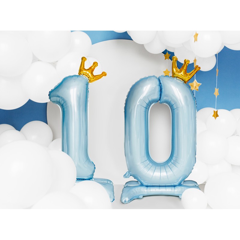 Pallone Numero 1 Celeste 102 Cm Aria Di Festa – Gonfiato Ad Elio Per Feste