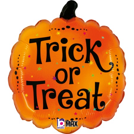 Palloncino in Foil 18" Junior Shape Zucca "Trick or Treat" Halloween Grabo