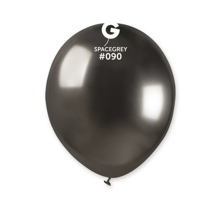 Palloncino in Lattice 5" AB50 Antracite "Shiny Space Grey 090" 100pz Gemar Shiny "Round"