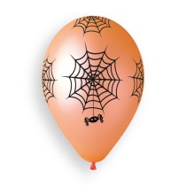 Palloncino in Lattice 12" GFS110 Mix "Halloween Spider" 5pz Gemar "Halloween"