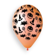 Palloncino in Lattice 12" GFS110 Mix "Halloween Spider" 5pz Gemar "Halloween"