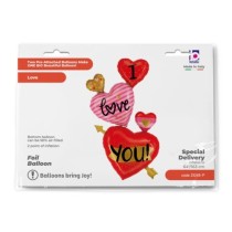 Palloncino in Foil 76" Air Filled Cuori "I Love You Hearts" Amore, Matrimonio o Anniversario Grabo