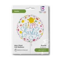 Palloncino in Foil 18" Buona Pasqua "Easter Dots Chick" Pasqua Grabo