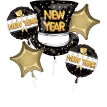 Palloncino in Foil 24" Super Shape Cilindro Happy New Year Capodanno