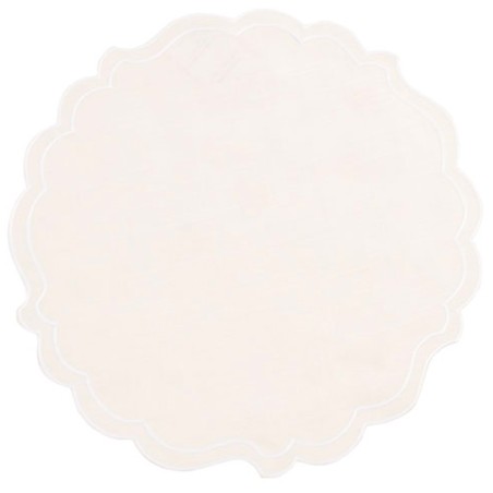 Sottopiatto 35cm in Tessuto Bianco Accessori Tavola Natale e Capodanno