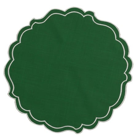 Sottopiatto 35cm in Tessuto Verde Foresta Verde Scuro "Dark Green"