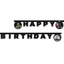 Festone Happy Birthday con Star Wars "Galaxy" 2mt Star Wars