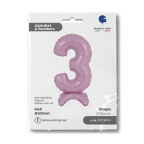 Palloncino in Foil 25" Standups Numero 3 Rosa "Pink" Numeri Standups 25" Rosa "Pink"
