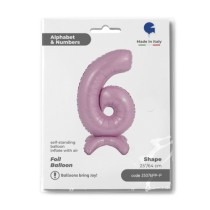 Palloncino in Foil 25" Standups Numero 6 Rosa "Pink" Numeri Standups 25" Rosa "Pink"