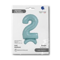Palloncino in Foil 25" Standups Numero 2 Celeste "Pastel Blue" Numeri Standups 25" Celeste "Blue"
