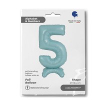 Palloncino in Foil 25" Standups Numero 5 Celeste "Pastel Blue" Numeri Standups 25" Celeste "Blue"