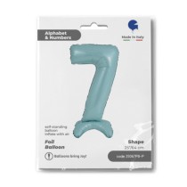 Palloncino in Foil 25" Standups Numero 7 Celeste "Pastel Blue" Numeri Standups 25" Celeste "Blue"