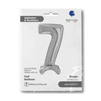 Palloncino in Foil 25" Standups Numero 7 Argento "Silver" Numeri Standups 25" Argento "Silver"