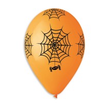Palloncino in Lattice 13" GS120 Assortito con Stampa Ragnatela "Spider Web" 50pz Gemar "Halloween"