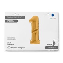 Palloncino in Foil 64" Mega Numero 1 Oro "Number Gold" Numeri 64" Oro "Gold"
