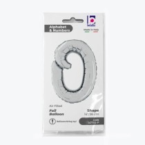 Palloncino in Foil 14" Lettera O Corsivo Argento "Script Silver" Lettere Corsivo 14" Argento