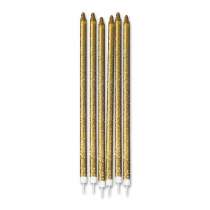 Candelina Stelo 15.5cm Oro Glitter Bio 12pz Candeline Stelo