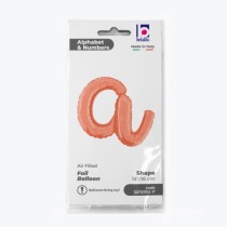 Palloncino in Foil 14" Lettera A Corsivo Rose Gold "Script Rose Gold" Lettere Corsivo 14" Rose Gold