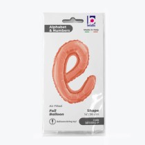 Palloncino in Foil 14" Lettera E Corsivo Rose Gold "Script Rose Gold" Lettere Corsivo 14" Rose Gold
