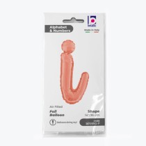 Palloncino in Foil 14" Lettera I Corsivo Rose Gold "Script Rose Gold" Lettere Corsivo 14" Rose Gold