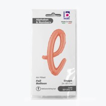 Palloncino in Foil 24" Lettera L Corsivo Rose Gold "Script Rose Gold" Lettere Corsivo 14" Rose Gold