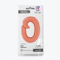 Palloncino in Foil 14" Lettera O Corsivo Rose Gold "Script Rose Gold" Lettere Corsivo 14" Rose Gold