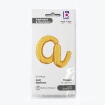 Palloncino in Foil 14" Lettera A Corsivo Oro "Script Gold" Lettere Corsivo 14" Oro "Gold"